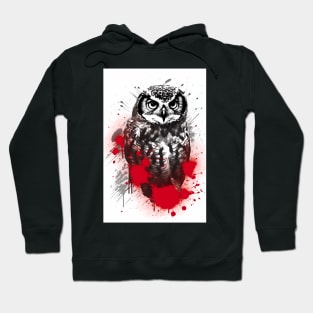 Northern Hawk Owl Painting Hoodie